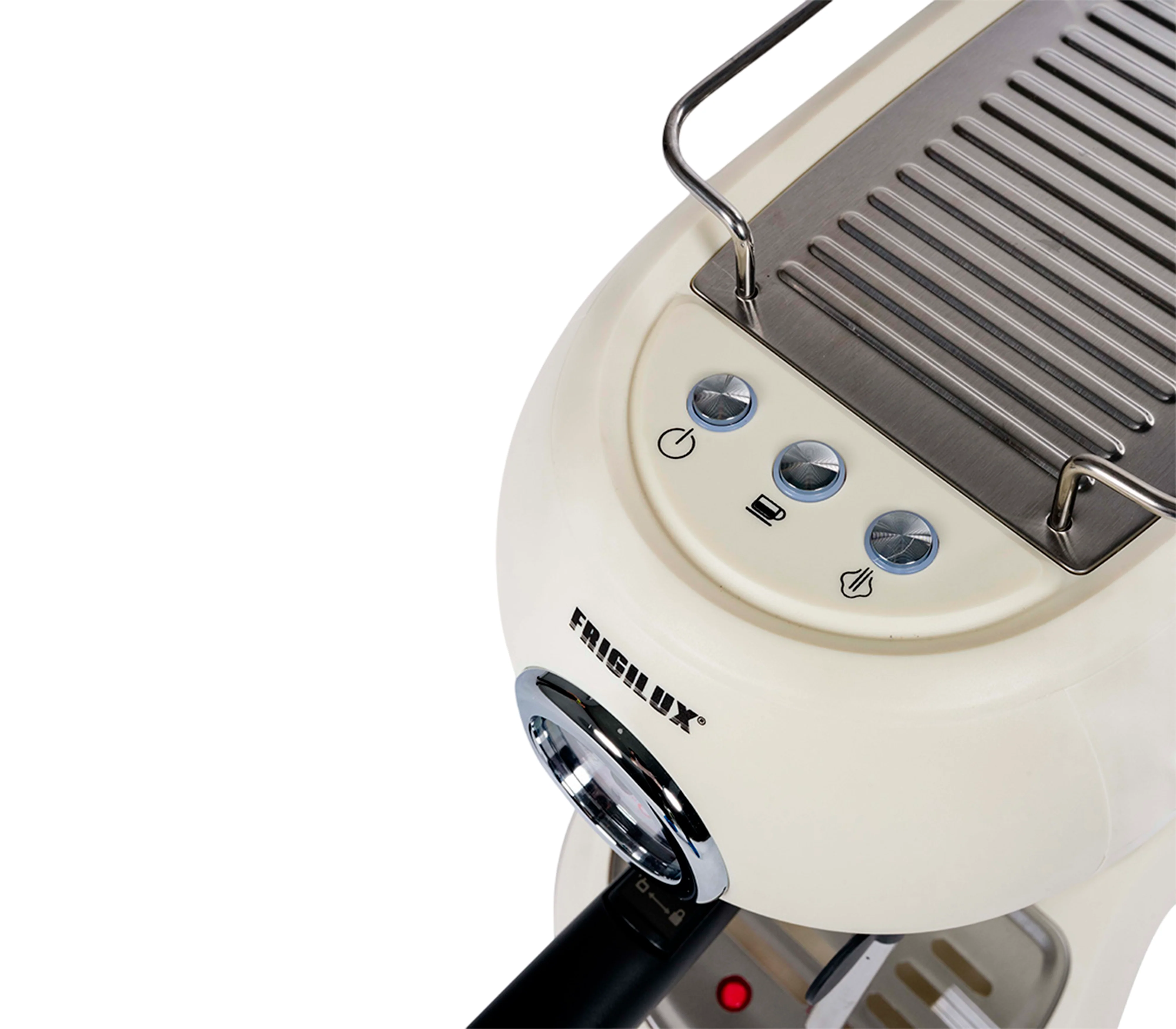 Cafetera de expreso/capuchino 2 tazas color crema Frigilux - Image 3