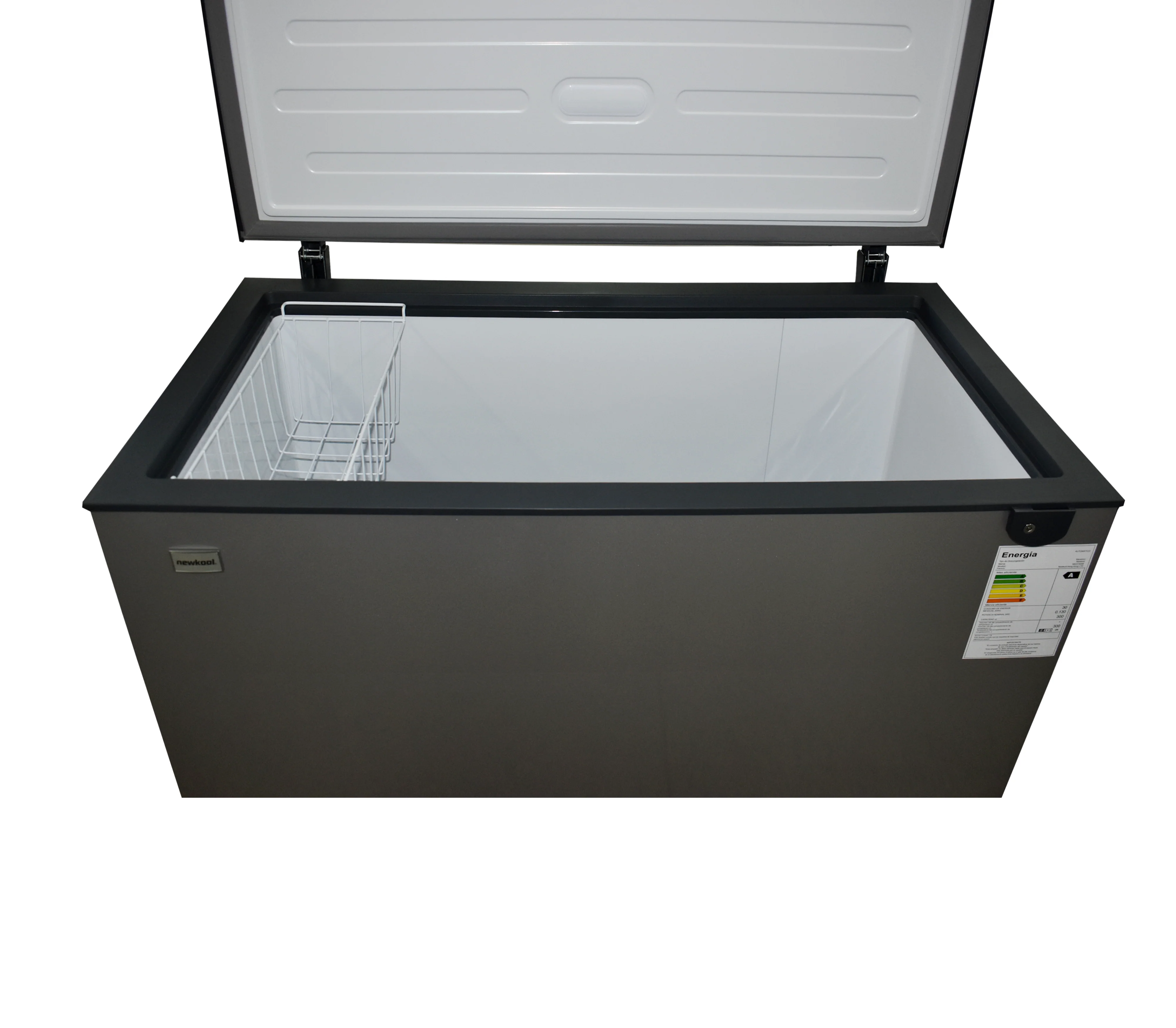 Congelador horizontal 300 litros gris Newkool - Image 4