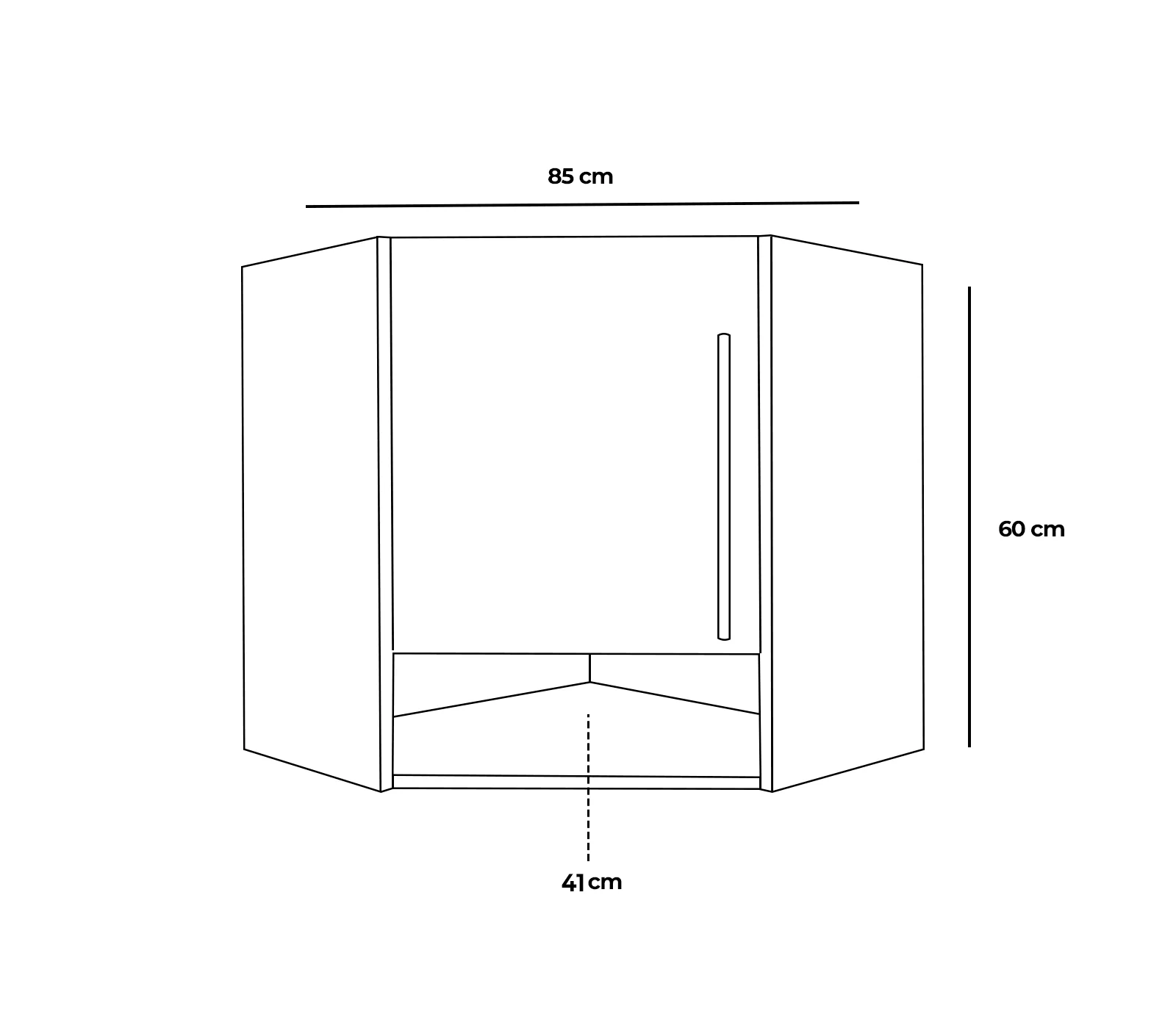 Gabinete Aereo de Cocina Esquinero Con Condimentero C/1 Puerta Powerfik - Image 4