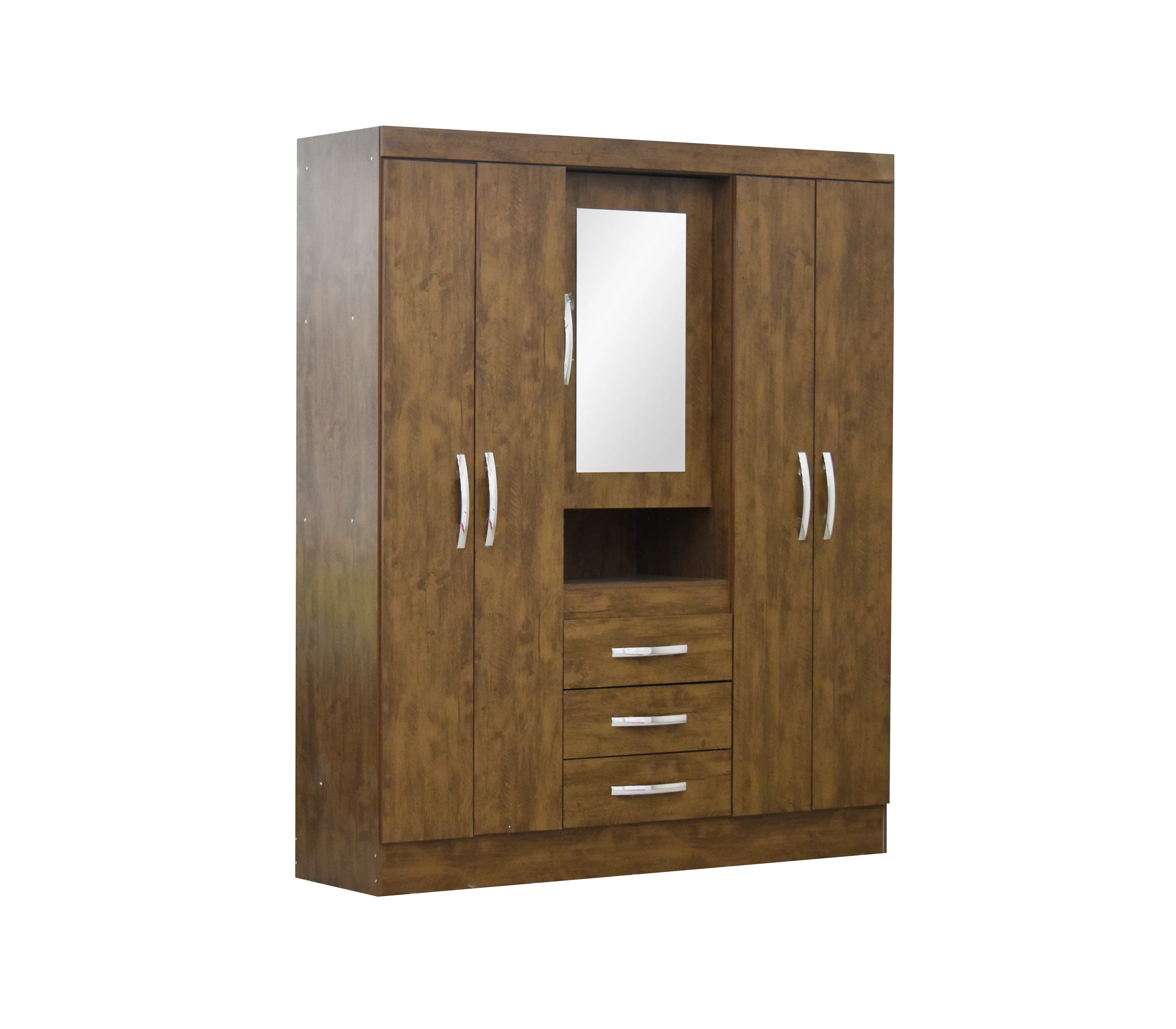 Ropero Perú 832331.3 5 puertas 3 gavetas castaño c/ptas y espejo Dj Muebles - Image 3